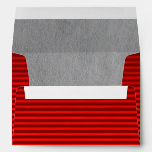 5 x 7 Vintage Grey Craft Red Paper Return Address Envelope