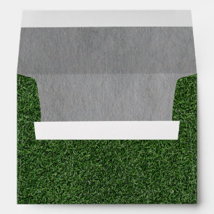 5 x 7 Vintage Grey Green Grass Return Address Envelope