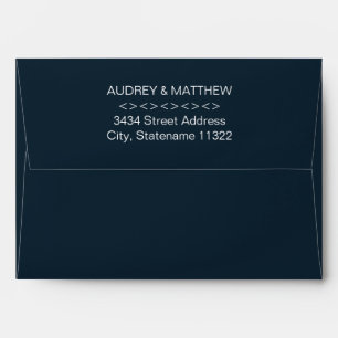 5 x 7 Vintage Pink Return Address Envelope