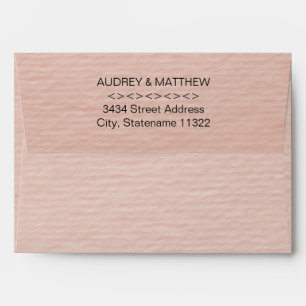5 x 7 Vintage Pink Return Address Envelope