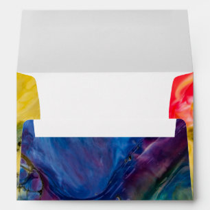 5 x 7 Vintage Watercolor Painting Return Address Envelope