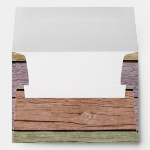 5 x 7 Vintage Wood Background Return Address Envelope
