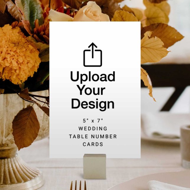 5" x 7" Wedding Table Number Cards (Creator Uploaded)
