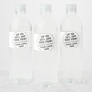 5 x Water Bottle Labels 25% OFF Bulk Buy Discount