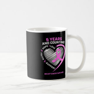 5 Year Breast Cancer Survivor 5 Years Cancer Free Coffee Mug
