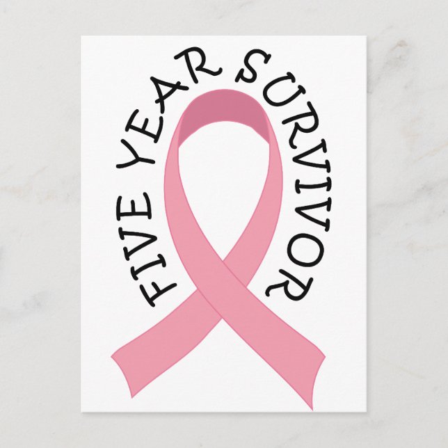 5 Year Breast Cancer Survivor Postcard (Front)