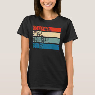 5 Year Old 5th Birthday Awesome Since October 201 T-Shirt
