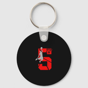 5 Year Old 5th Sketll Birthday Partytheme Boys Gir Key Ring