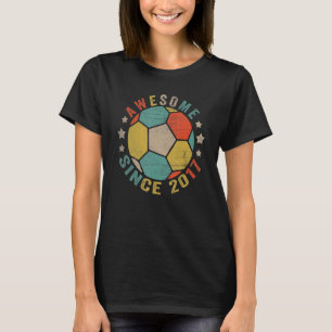 5 Year Old Awesome Since 2017 5th Birthday Soccer T-Shirt