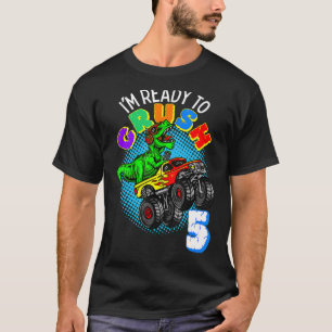 5 Year Old Birthday Boy  Dinosaur Trex 5th Five Bo T-Shirt