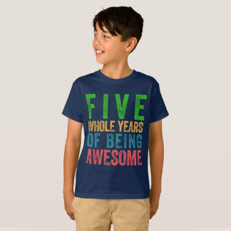 5 Year Old Birthday Party Fifth 5th Kid T-Shirt