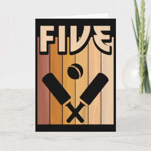 5 Year Old Cricket Birthday Boy Girl 5th Birthday  Card