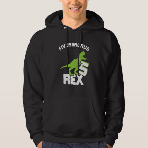5 Year Old Dinosaur Birthday 5th Rex Dino Five Sau Hoodie