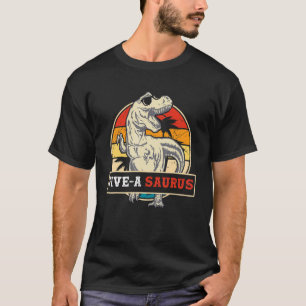 5 Year Old Dinosaur Birthday 5th Rex Dino Five Sau T-Shirt