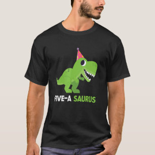 5 Year Old Dinosaur Birthday 5th Rex Dino Five Sau T-Shirt