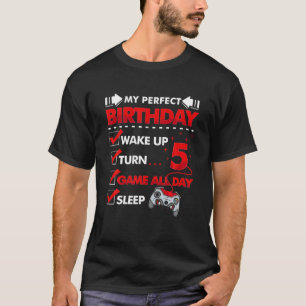 5 Year Old Gamer My 5Th Perfect Birthday Gaming Al T-Shirt