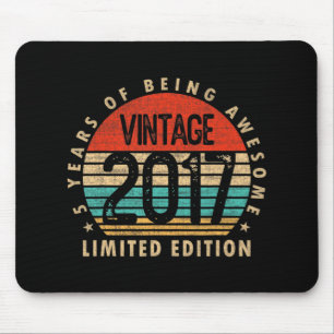 5 Year Old Gifts Vintage 2017 Limited Edition 5th Mouse Pad