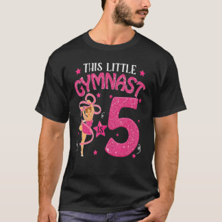 5 Year Old Gymnast 5th Birthday Tumbling Gymnastic T-Shirt