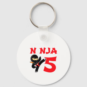5 Year Old Karate Ninja Party Kids 5th Birthday T Key Ring
