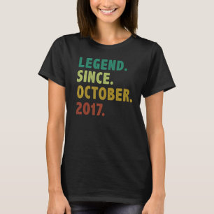 5 Year Old Legend Since October 2017 5th Birthday T-Shirt