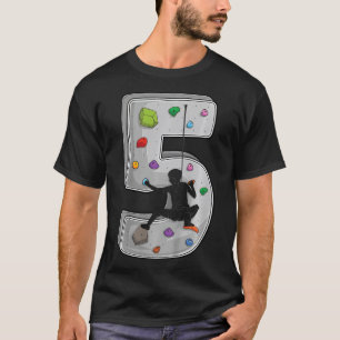 5 Year Old Rock Climbing 5th Birthday Adventures C T-Shirt