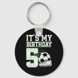5 Year Old Soccer Boy Its My 5th Birthday Soccer L Key Ring