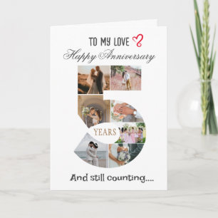 5 Year Wedding Anniversary Card