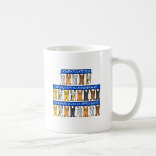 5 year work anniversary employee congratulations. coffee mug