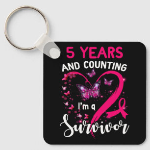 5 Years And Counting Im A Survivor 5 Years Cancer  Key Ring