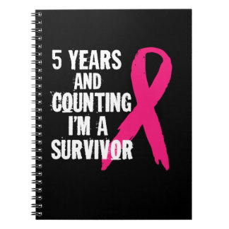 5 Years And Counting I'm A Survivor Breast Cancer Notebook