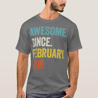 5 Years Awesome Since February 2018 5th Birthday2 T-Shirt