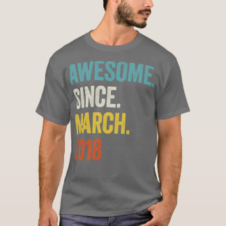 5 Years Awesome Since March 2018 5th Birthday2 T-Shirt