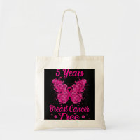 5 Years Breast Cancer Free Survivor Butterfly