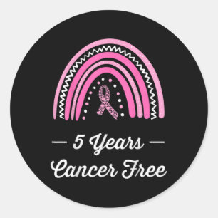 5 Years Breast Cancer Survivor Classic Round Sticker