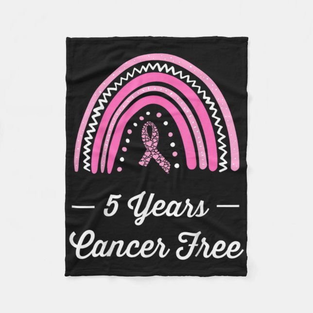 5 Years Breast Cancer Survivor  Fleece Blanket (Front)