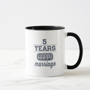 5 Years Happy Marriage Mug