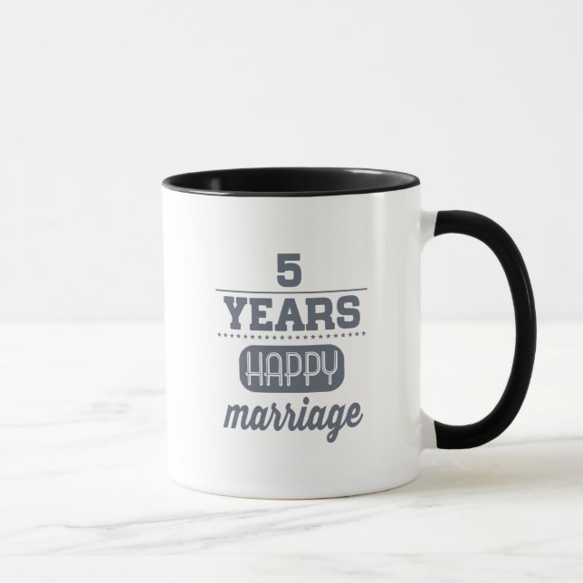 5 Years Happy Marriage Mug (Right)