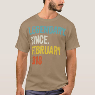 5 Years Legendary Since February 2018 5th Birthday T-Shirt