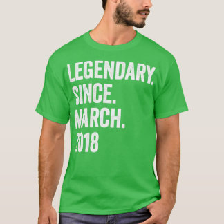 5 Years Legendary Since March 2018 5th Birthday1 T-Shirt