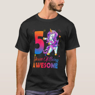 5 Years of Being Awesome Unicorn Flossing Since 20 T-Shirt