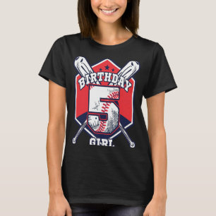 5 Years Old 5th Baseball Birthday Party Theme Boys T-Shirt