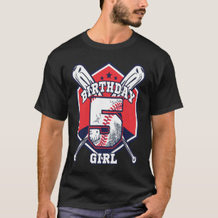 5 Years Old 5th Baseball Birthday Party Theme Boys T-Shirt