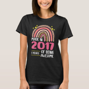 5 Years Old 5th Birthday Born In 2017 Women Girls  T-Shirt