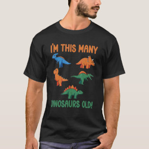5 Years Old Boy Dinosaurs Old 5th Birthday Kids T-Shirt