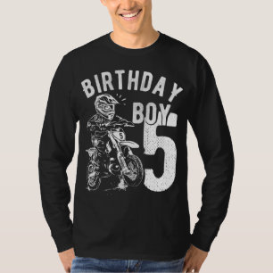 5 years old kid - Birthday boy - Dirt bike - Motor T-Shirt