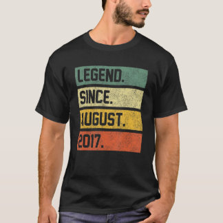 5 Years Old Legend Since August 2017 5th Birthday T-Shirt