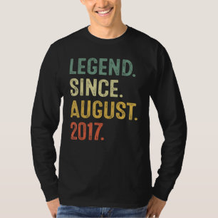 5 Years Old Legend Since August 2017 5th Birthday T-Shirt