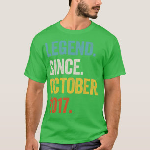 5 Years Old Legend Since October 2017 5th Birthday T-Shirt