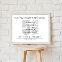 5 Years Retirement or Employee Appreciation Gift