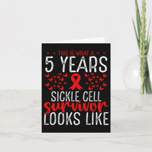 5 Years Sickle Cell Survivor Ribbon Sickle Cell Aw Card